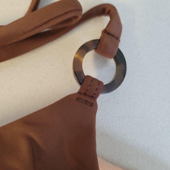 NWT J.Crew O-Ring Tie Shoulder Bikini Top Vacation Summer Beach Plus Size 2X - Picture 5 of 7